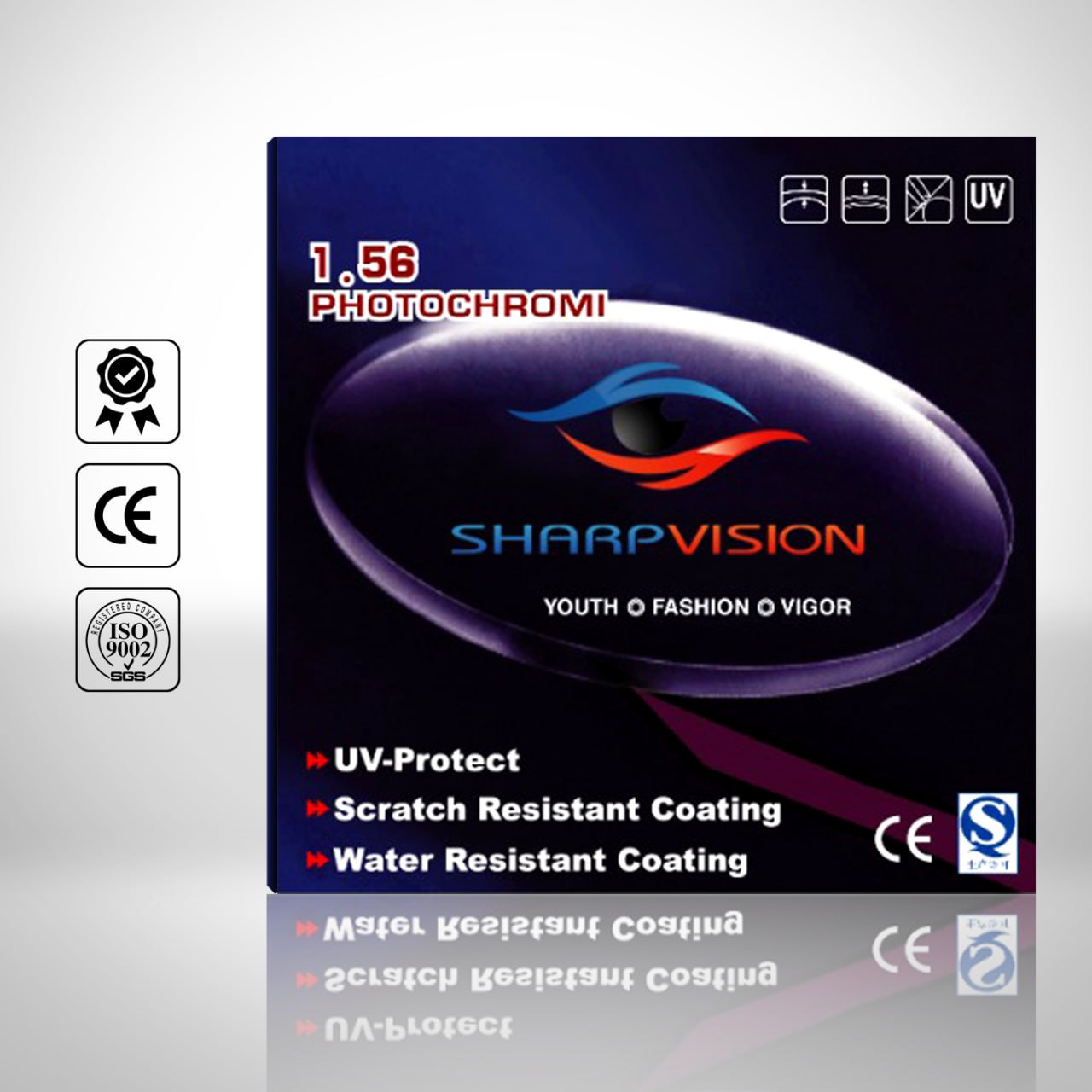 Sharp Vision 1.56 PhotoGrey clear base